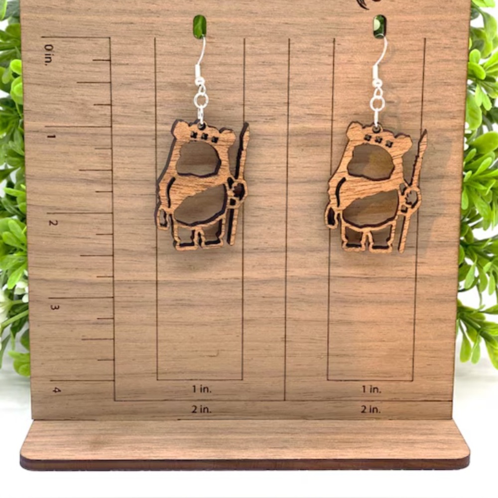 Mahogany Ewok Ornaments with Silver Hooks - Picture 2 of 6